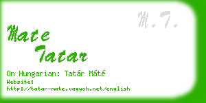 mate tatar business card